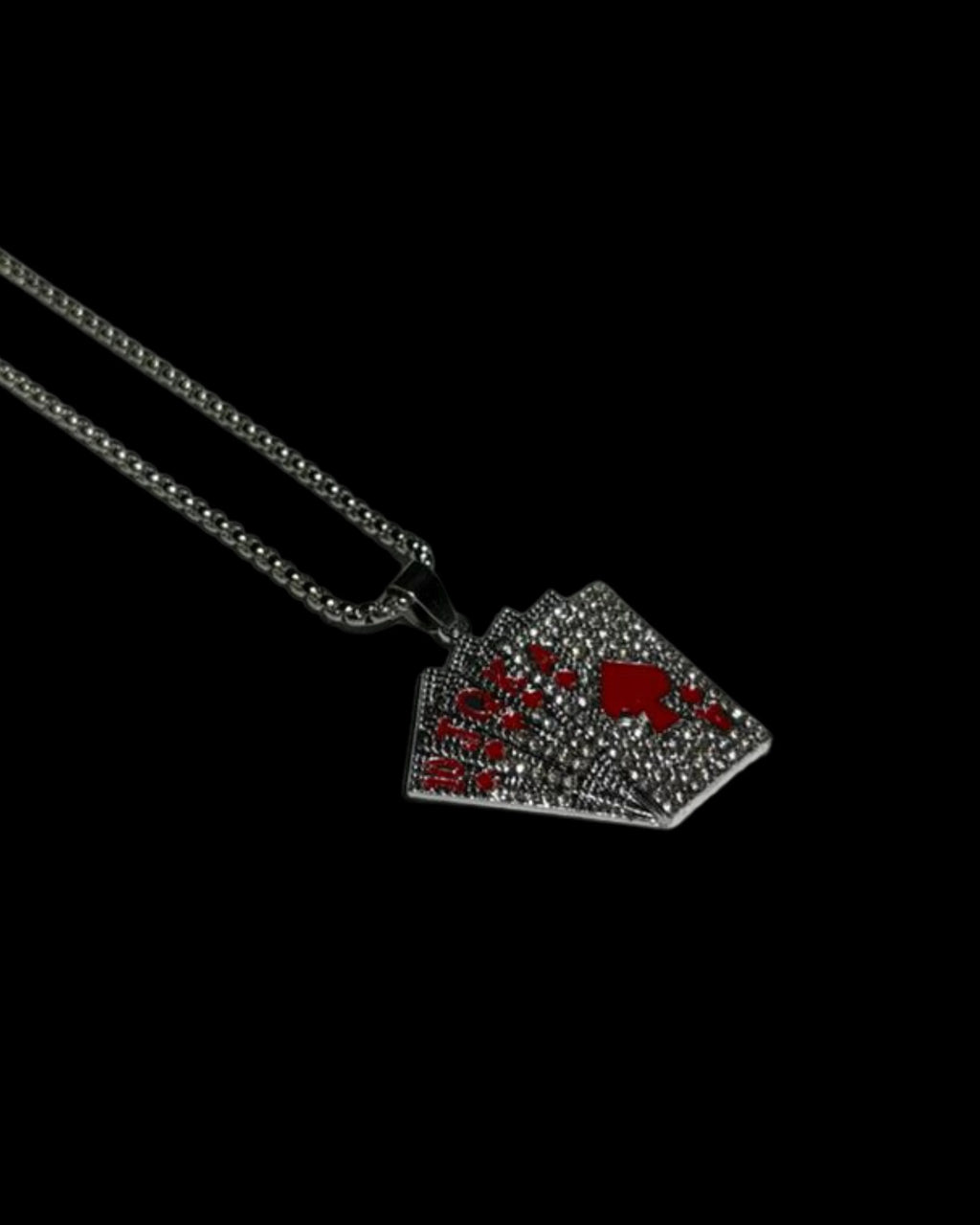 Iced "Ace of Spades" Pendant