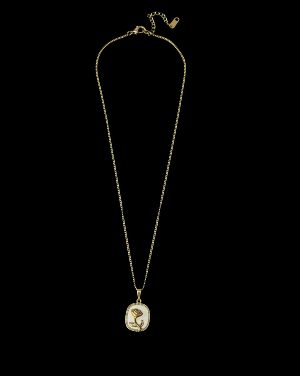 Odette Rose Pendant (White)