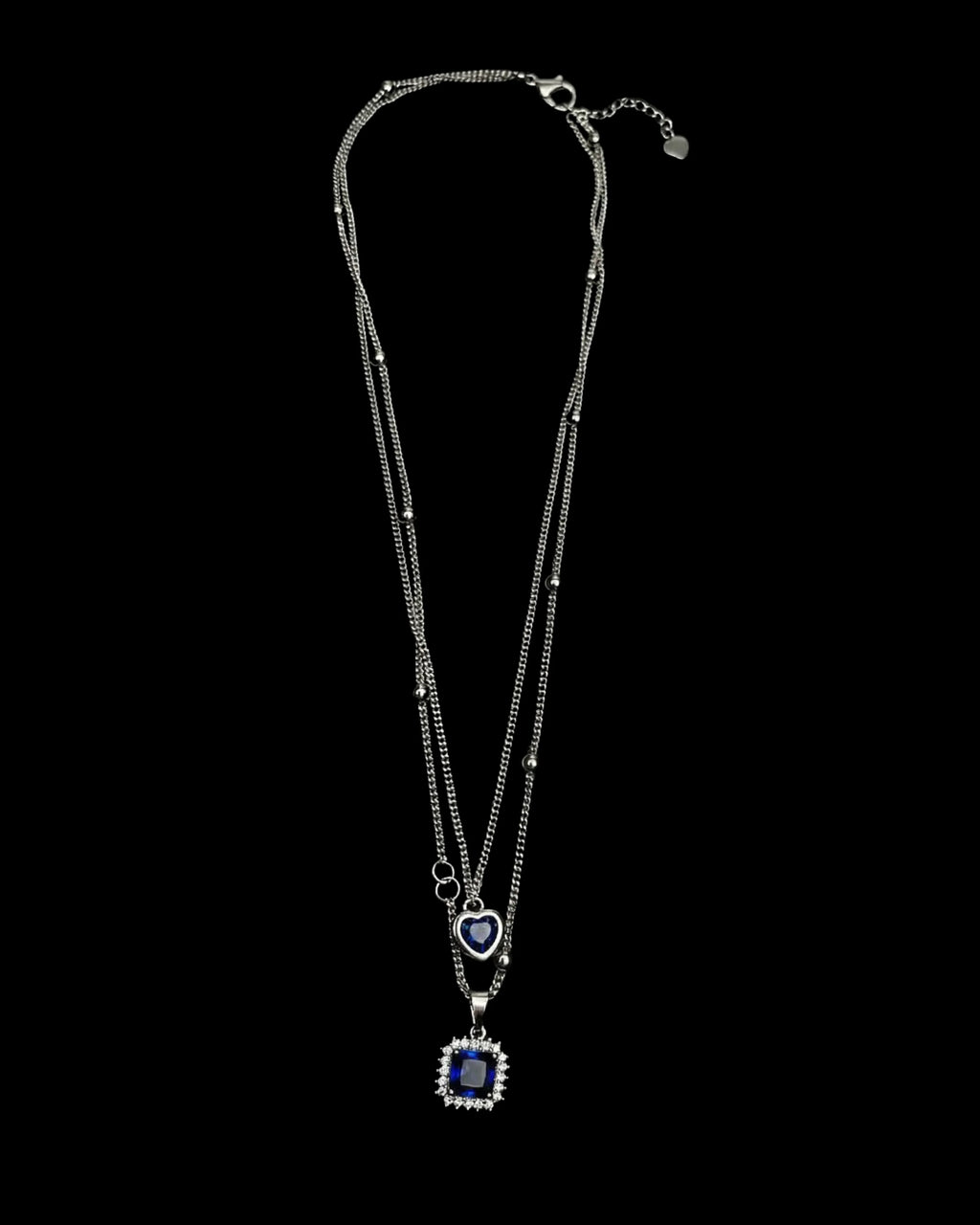 Sapphire Heart Pendant (Blue)