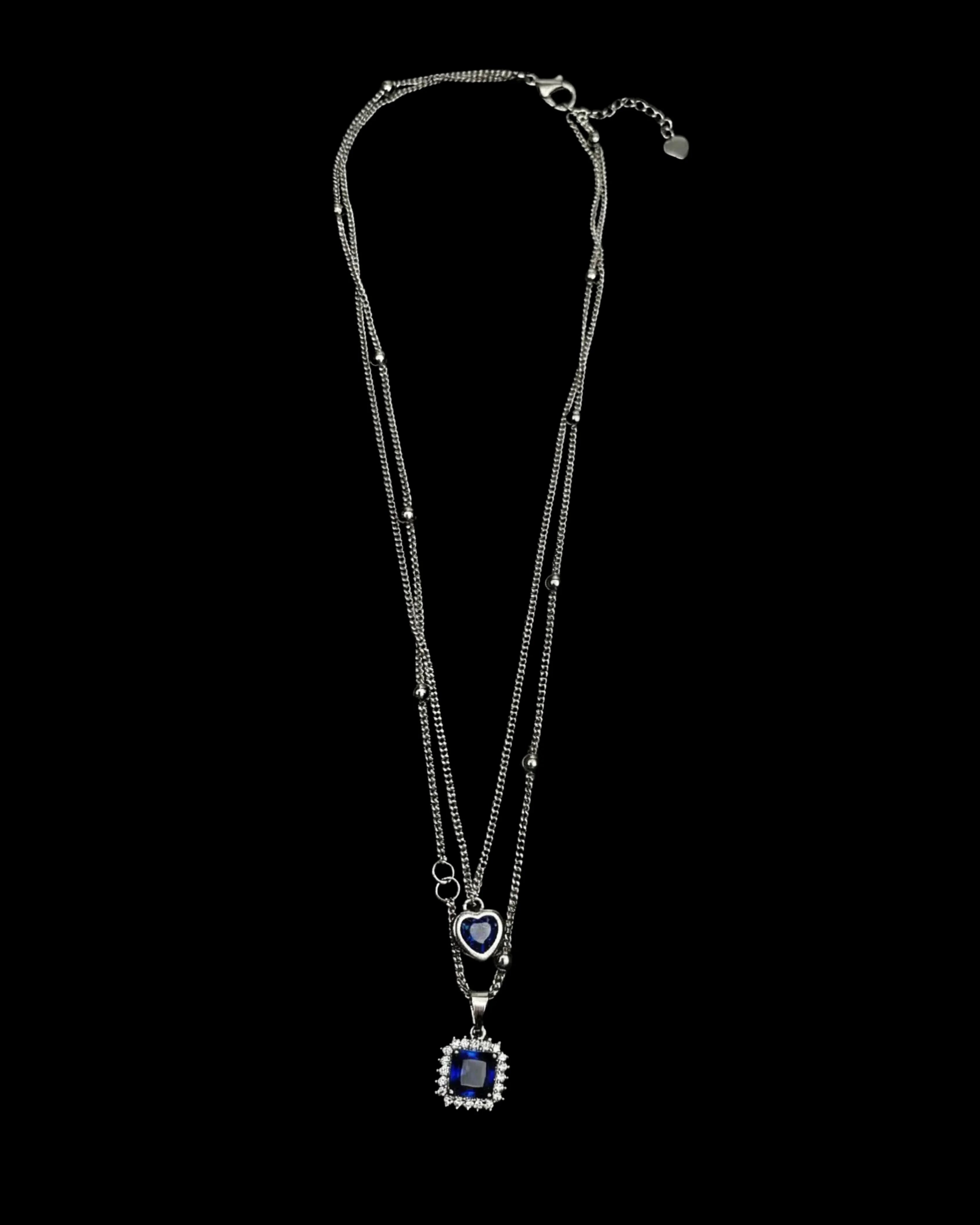 Sapphire Heart Pendant (Blue)