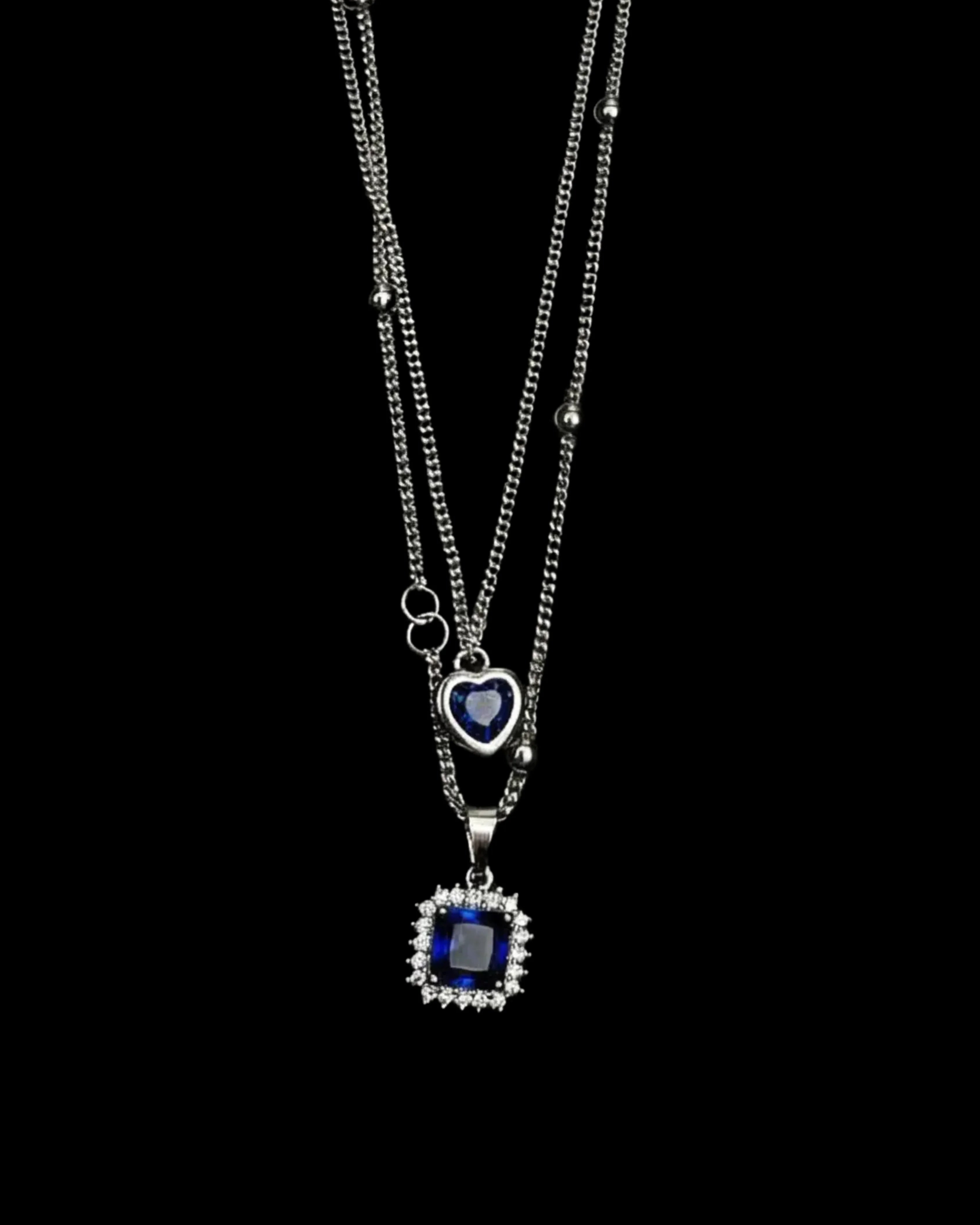 Sapphire Heart Pendant (Blue)