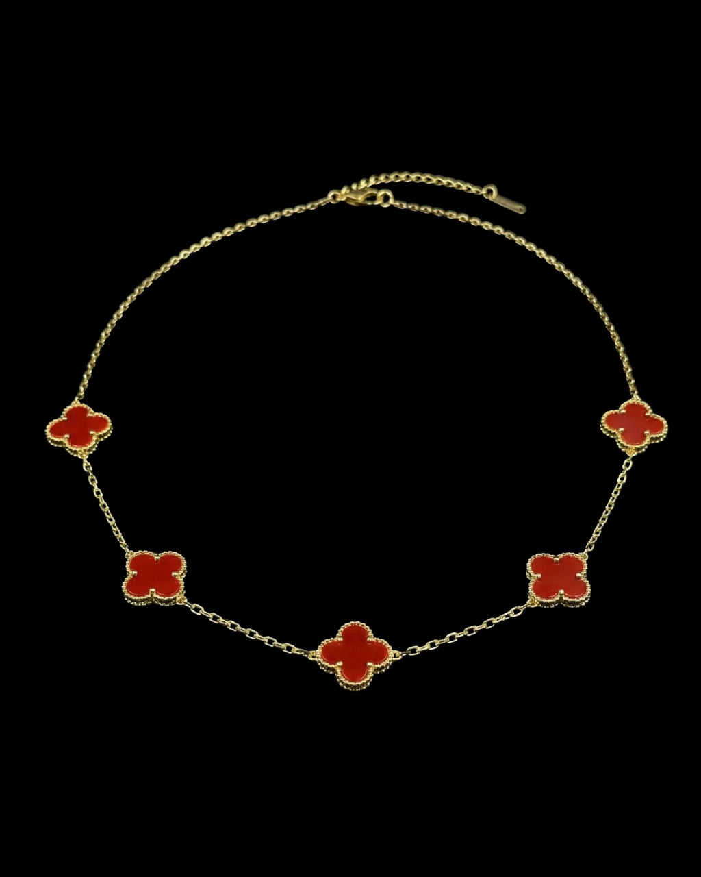 Clover Scarlet Necklace (Red)