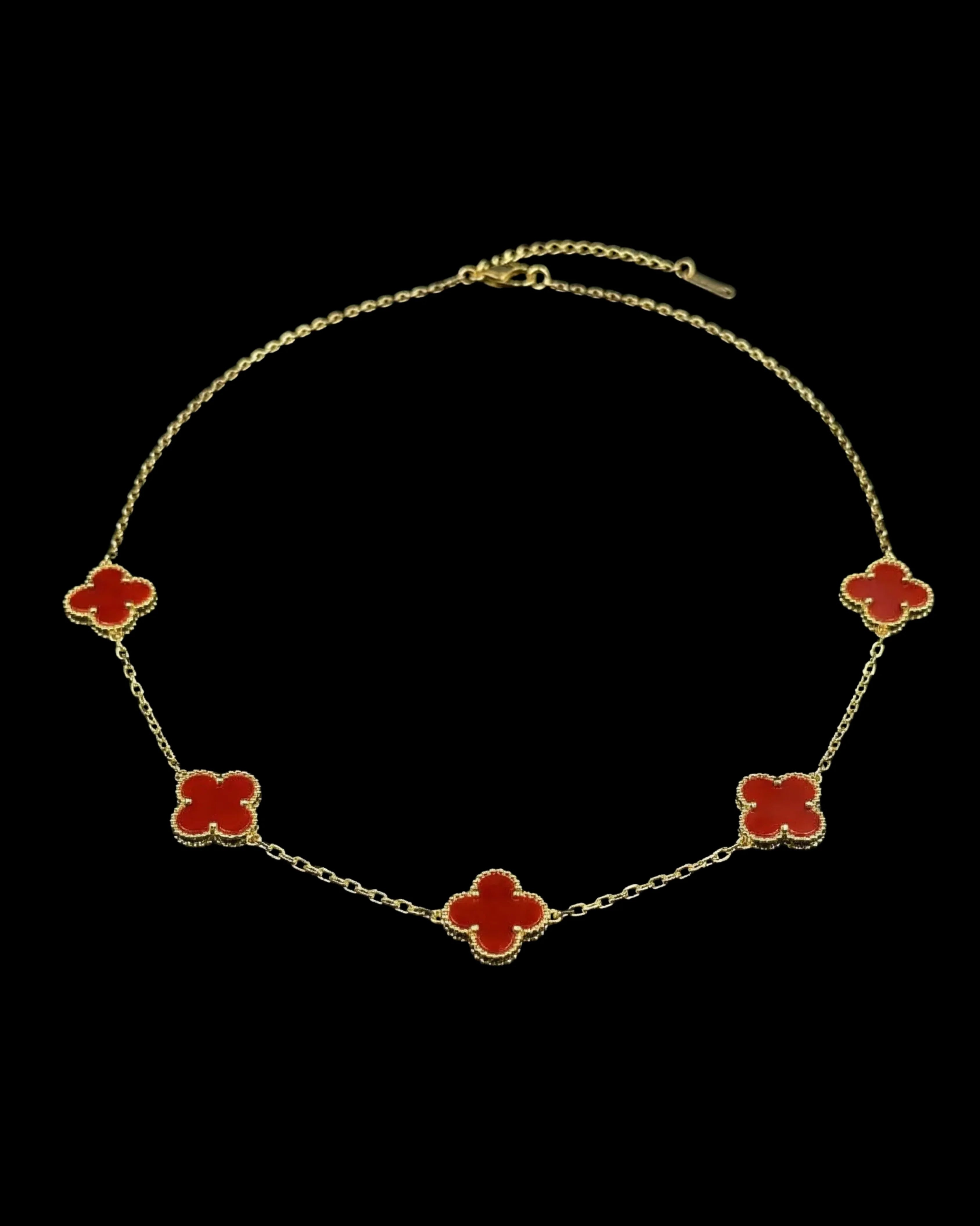 Clover Scarlet Necklace (Red)