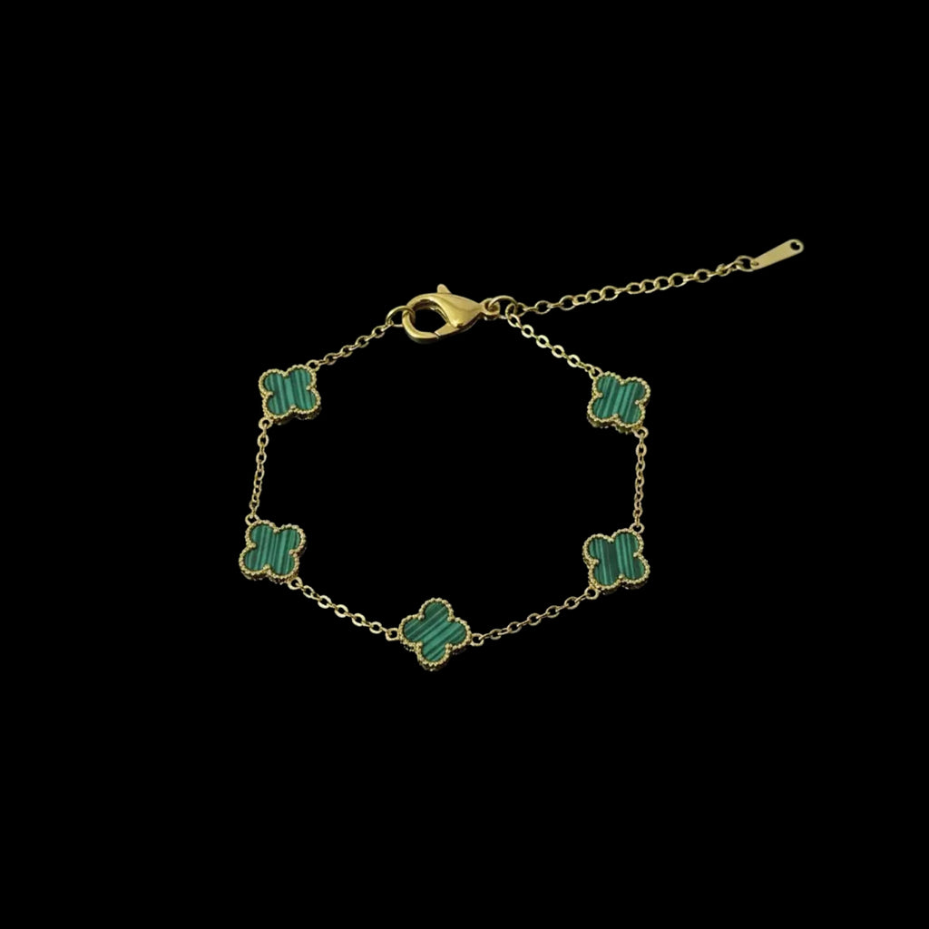 Thin Clover Ivy Bracelet (Green)