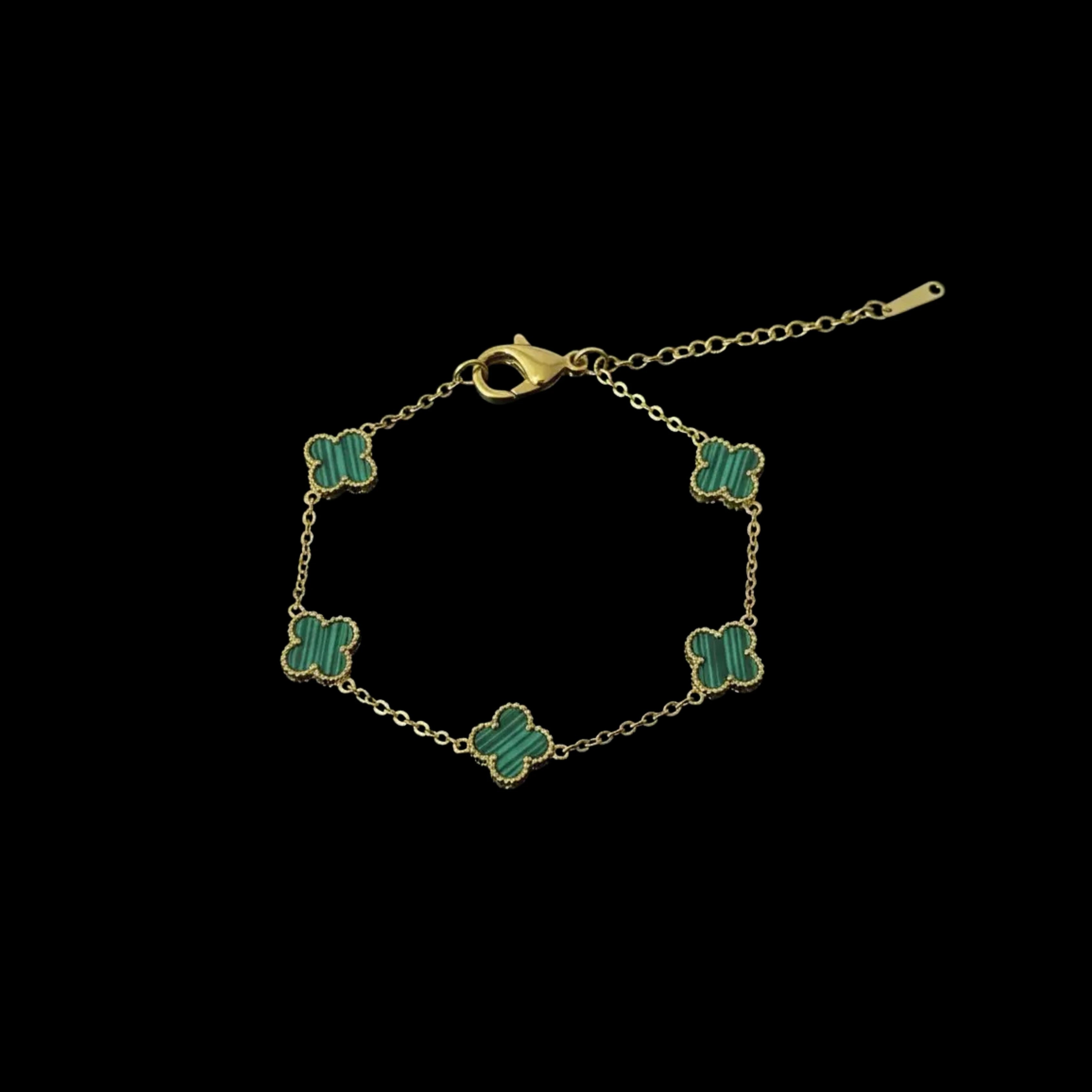 Thin Clover Ivy Bracelet (Green)